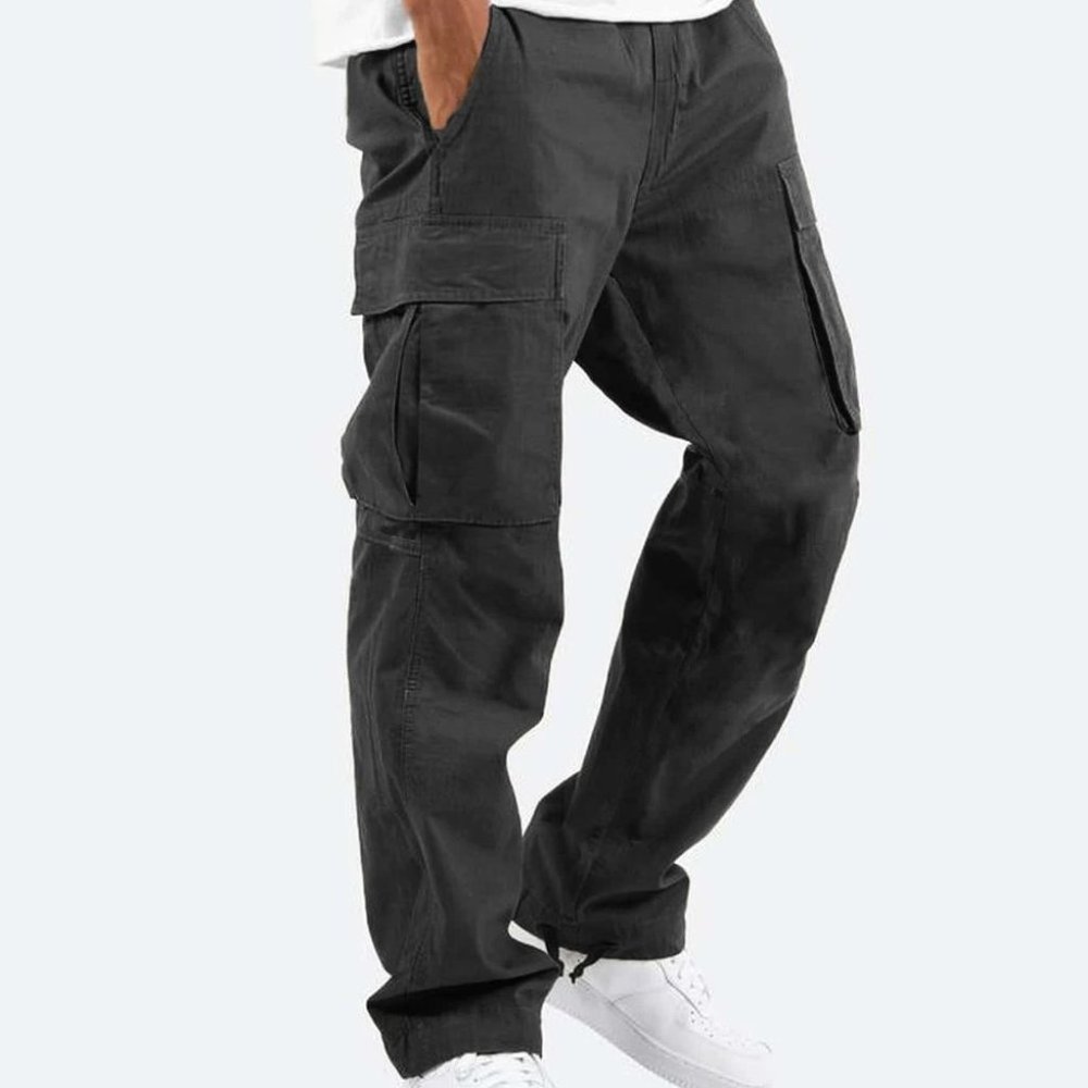 Streetstyle Black Men's Cargo Pants - Picture 1 of 6